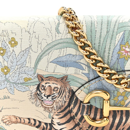 Gucci Calfskin Tiger Print Horsebit 1955 Wallet On Chain Multicolor 8 of 17