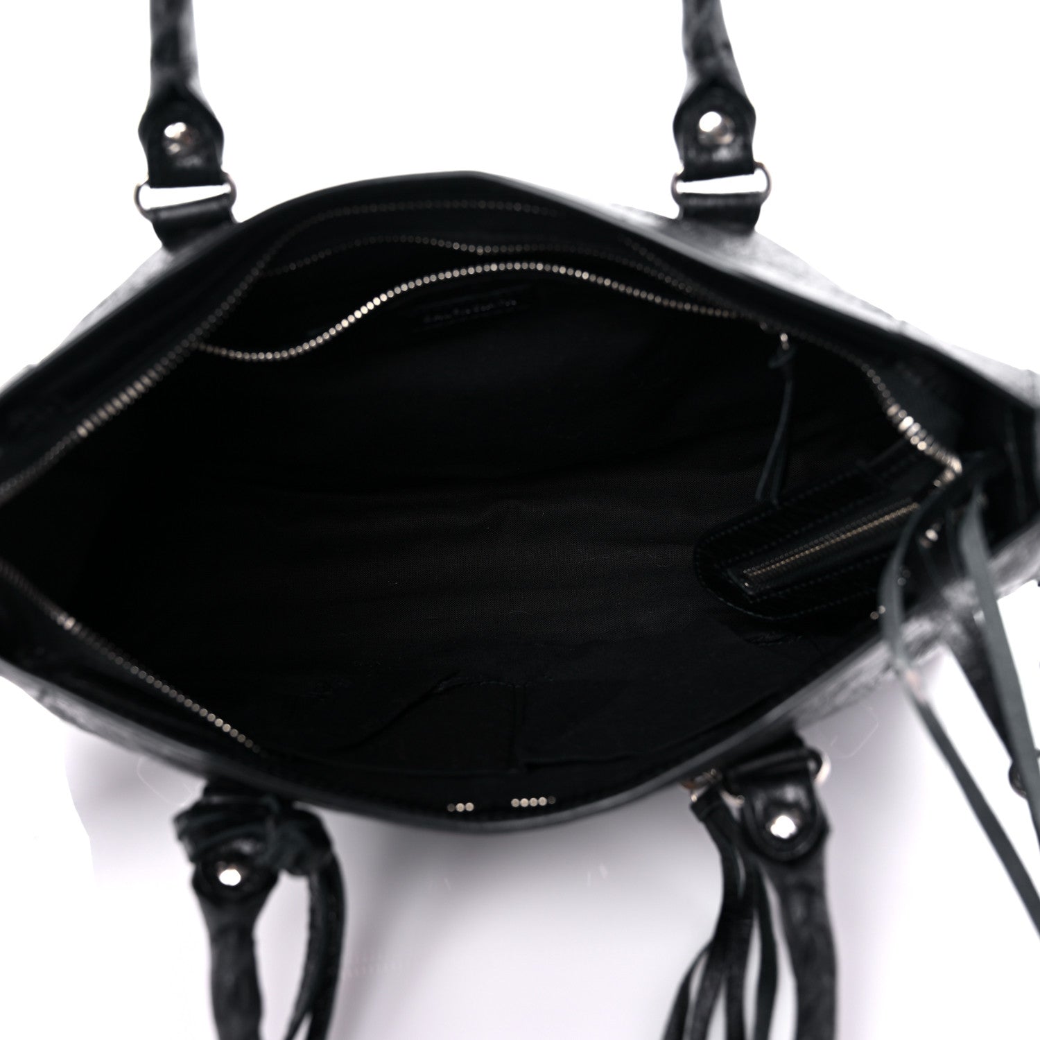Balenciaga Agneau Classic Silver Hardware S City Logo Strap Black Pink 5 of 12