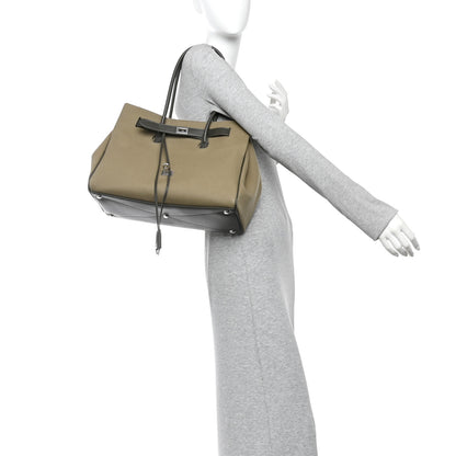 Balenciaga Canvas Smooth Calfskin Medium Bel Air Carry All Bag Khaki 2 of 11