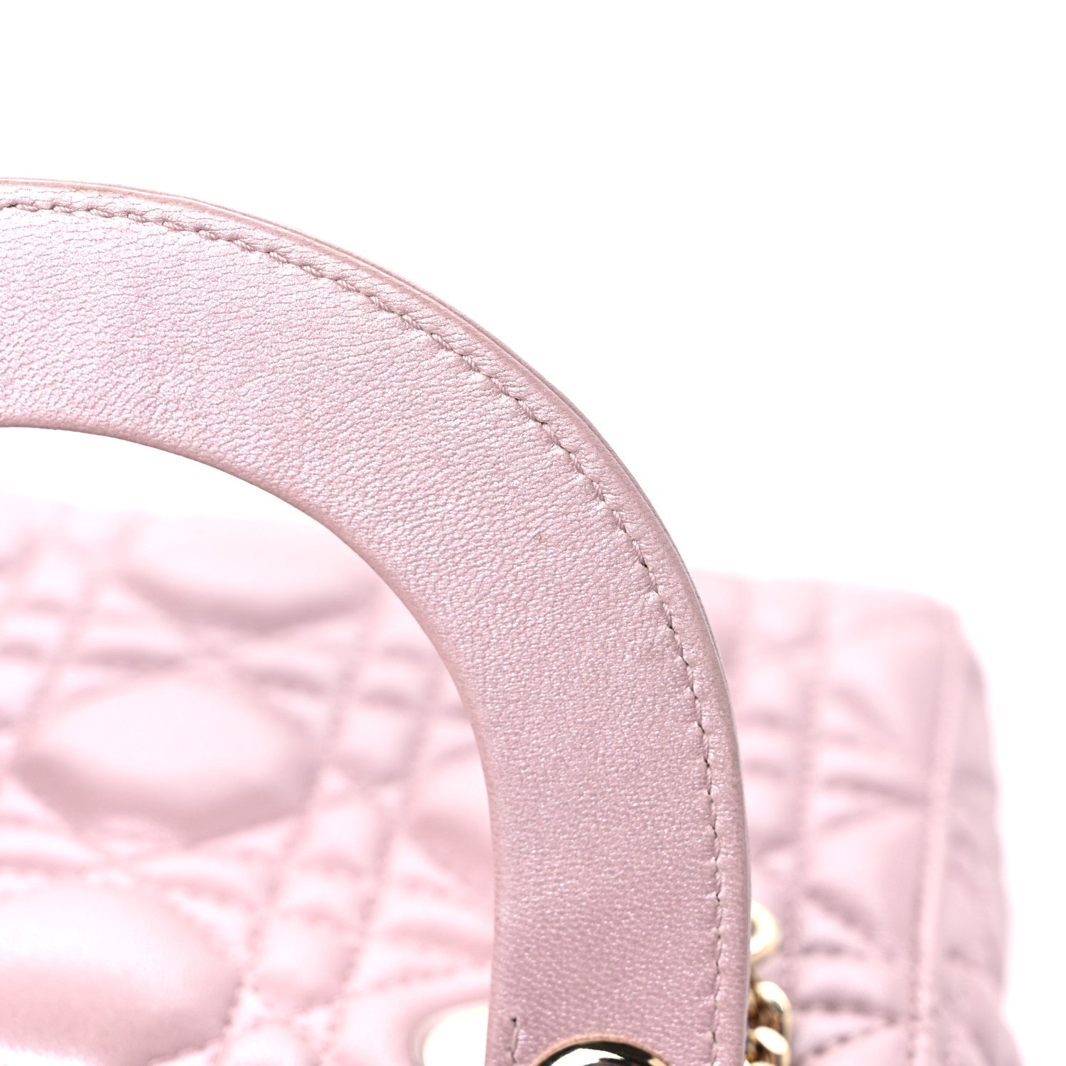 Christian Dior Metallic Lambskin Cannage Mini Lady Dior Lotus 17 of 17