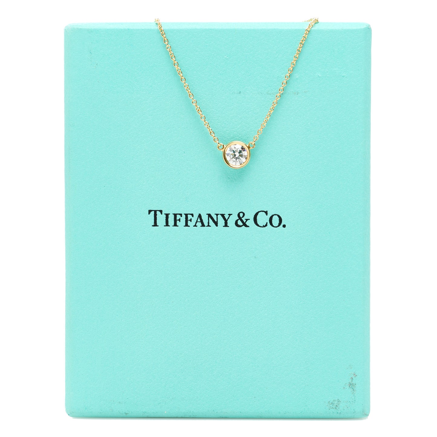 18K Yellow Gold Diamond .43ct Elsa Peretti Diamonds by the Yard Pendant Necklace