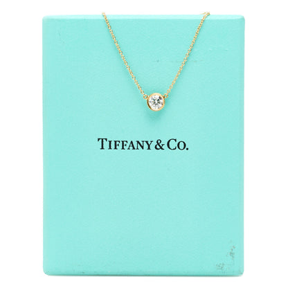 Tiffany 18K Yellow Gold Diamond .43ct Elsa Peretti Diamonds by the Yard Pendant Necklace 6 of 6
