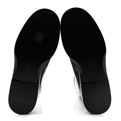Chanel Calfskin Cap Toe Tall Boots 39 Black 5 of 9
