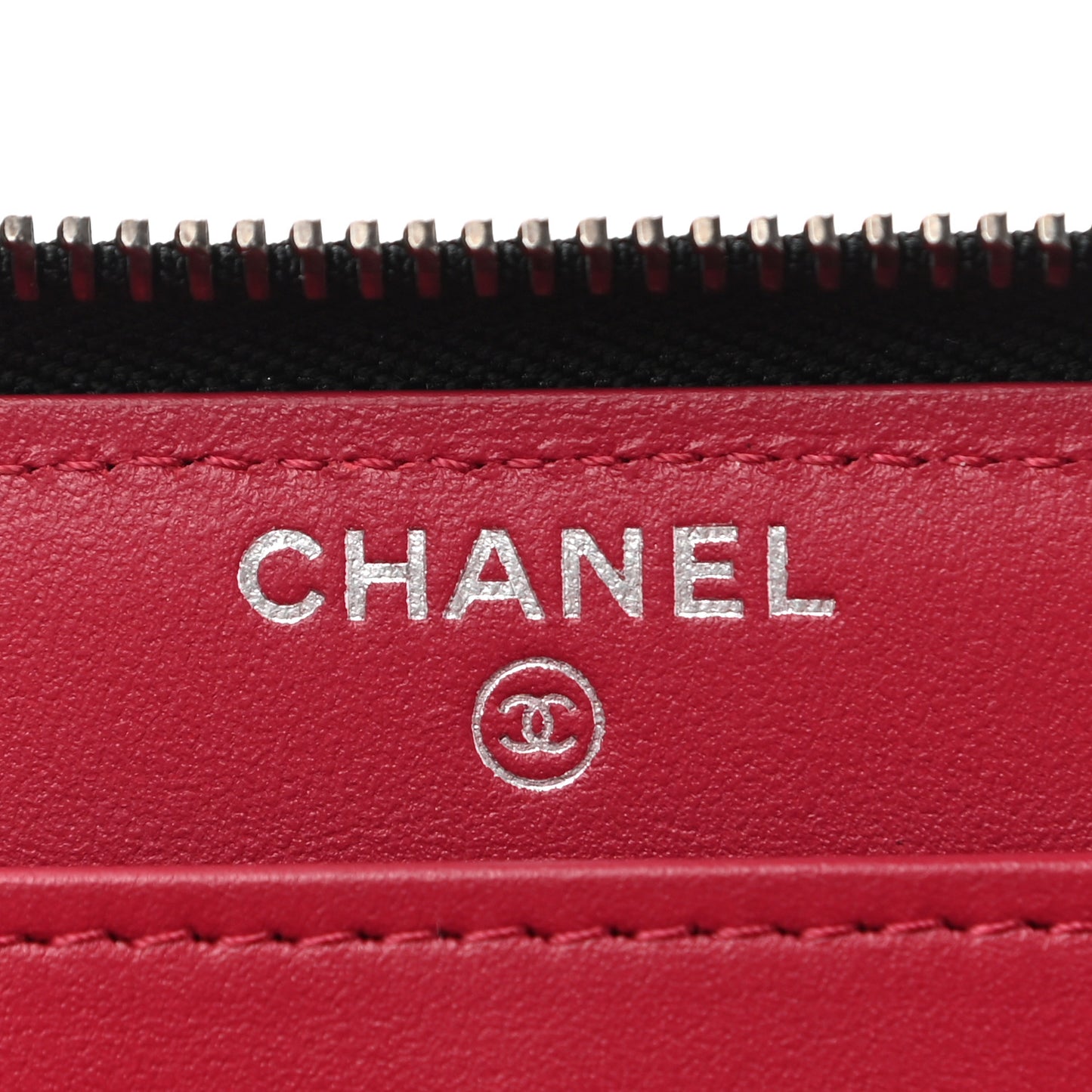 Aged Calfskin Quilted Large Gabrielle Zip Around Wallet Black