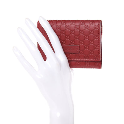 Gucci Microguccissima Card Case Hibiscus Red 2 of 7