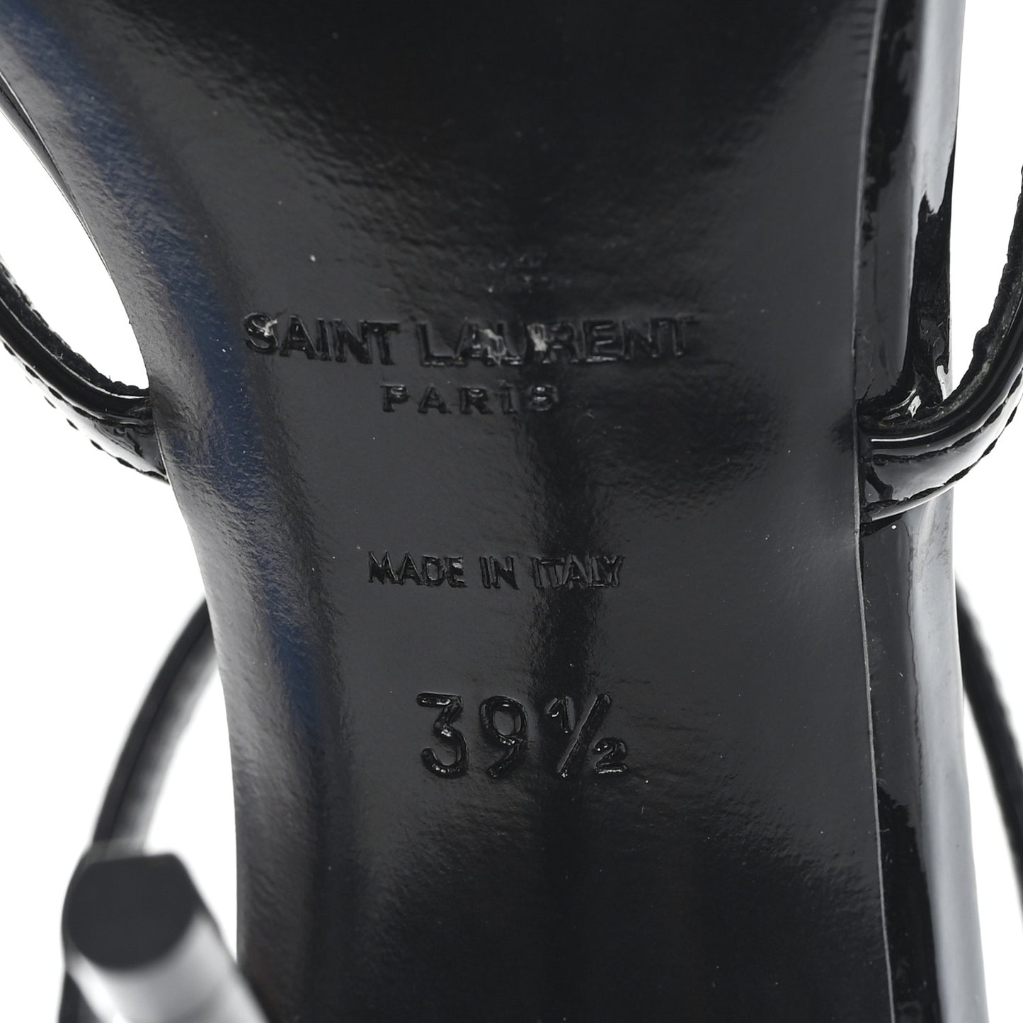 Patent Cassandra 100 Ankle Strap Sandals 39.5 Black