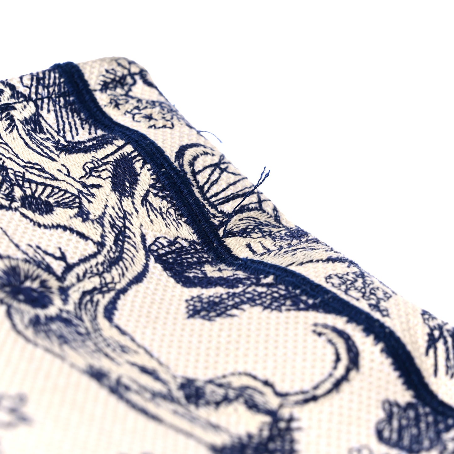 Canvas Embroidered Medium Dioriviera Toile De Jouy Book Tote Blue