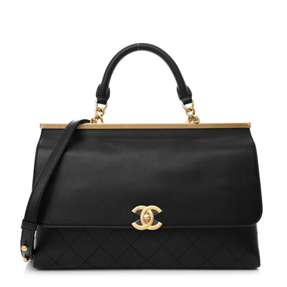 Chanel Lambskin Quilted Small Coco Lux Flap  Black 1 of 11