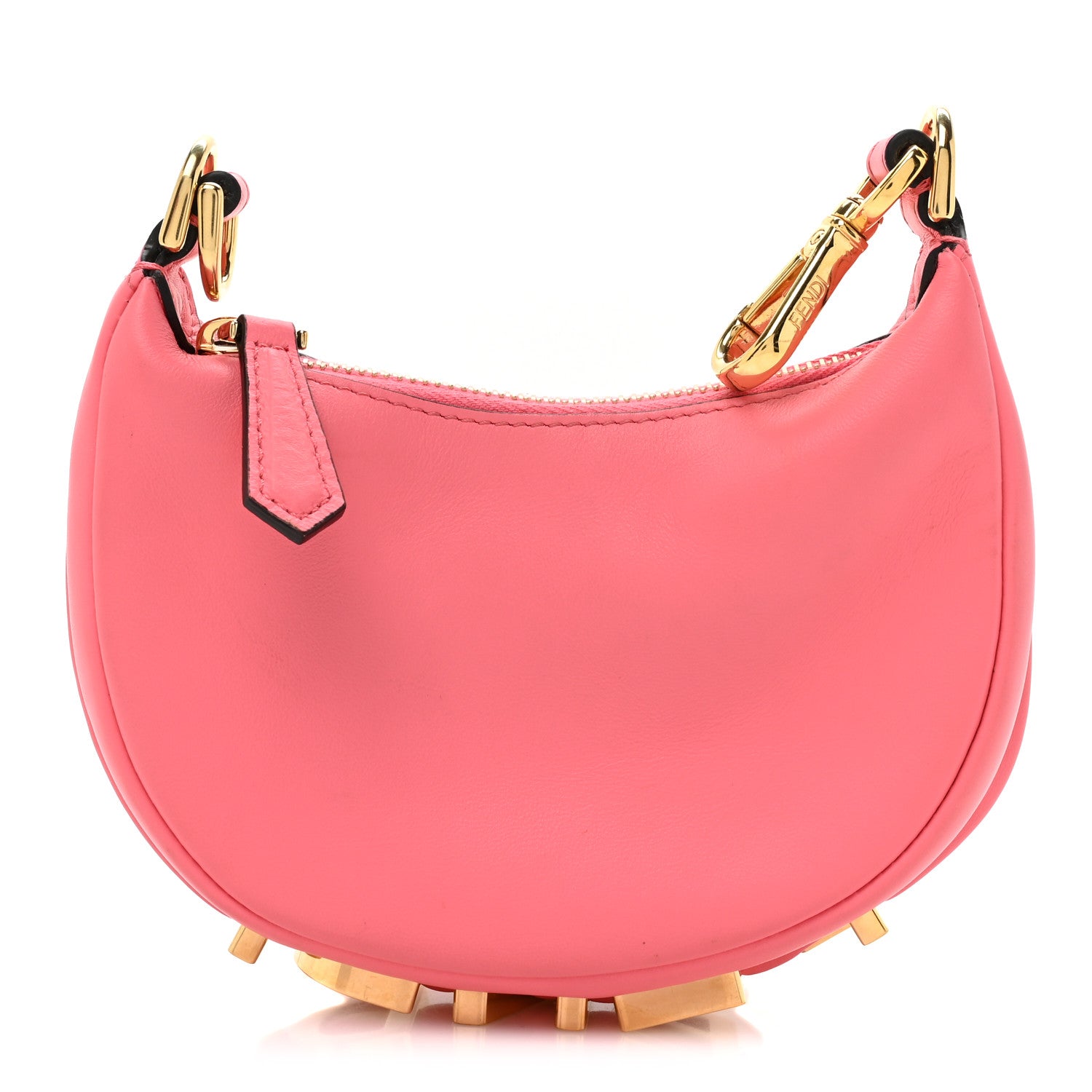 Fendi Vitello Grace New Matte Nano Fendigraphy Hobo Charm Pink Dalia 1 of 10