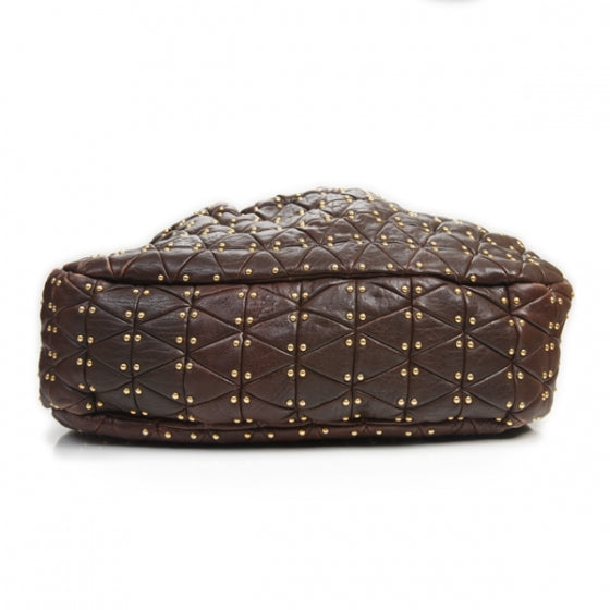 Nappa Leather Studded Patchwork Hobo