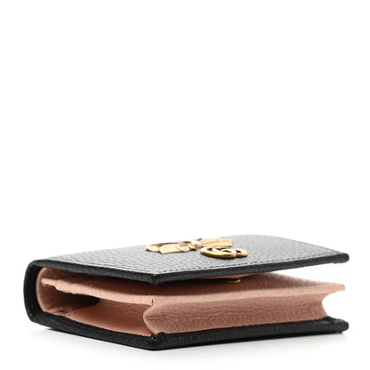 Gucci Calfskin GG Marmont Bow Card Case Black 4 of 7