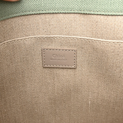 Chloe Linen Calfskin Medium Woody Ribbon Tote Warm Green 5 of 8