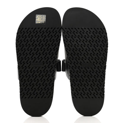 Hermes Calfskin Womens Chypre Sandals 38.5 Black 5 of 9