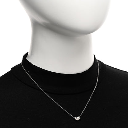 Tiffany Sterling Silver 9mm Elsa Peretti Bean Pendant Necklace 2 of 4