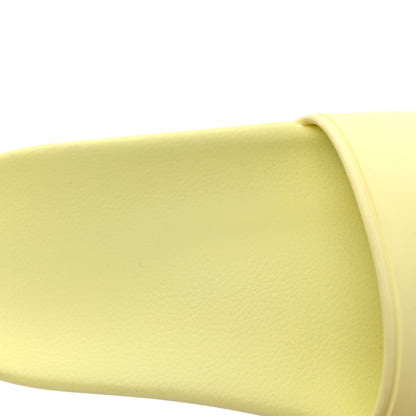 Balenciaga Smooth Rubber Logo Bi-Color Womens Pool Slide Sandals 36 Yellow Black 7 of 10