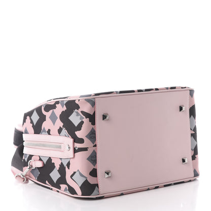 MCM Nylon Camo Top Handle Satchel Pink Blush 4 of 9