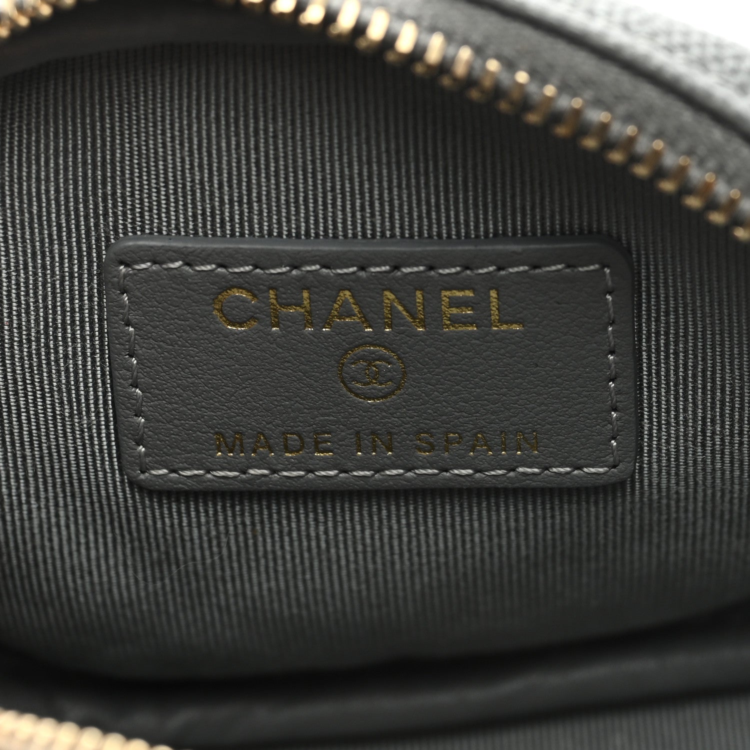 Chanel Caviar Quilted Zip Around Classic Coin Purse Grey 6 of 7