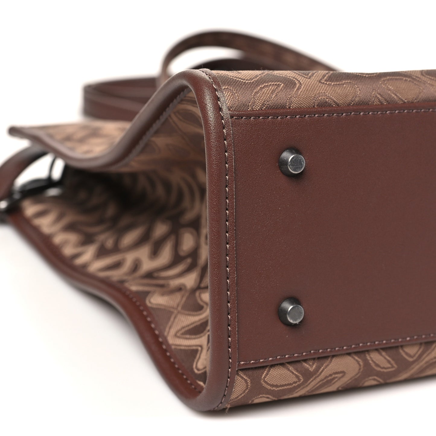 Monogram Jacquard Medium Shopping Bag Chocolate