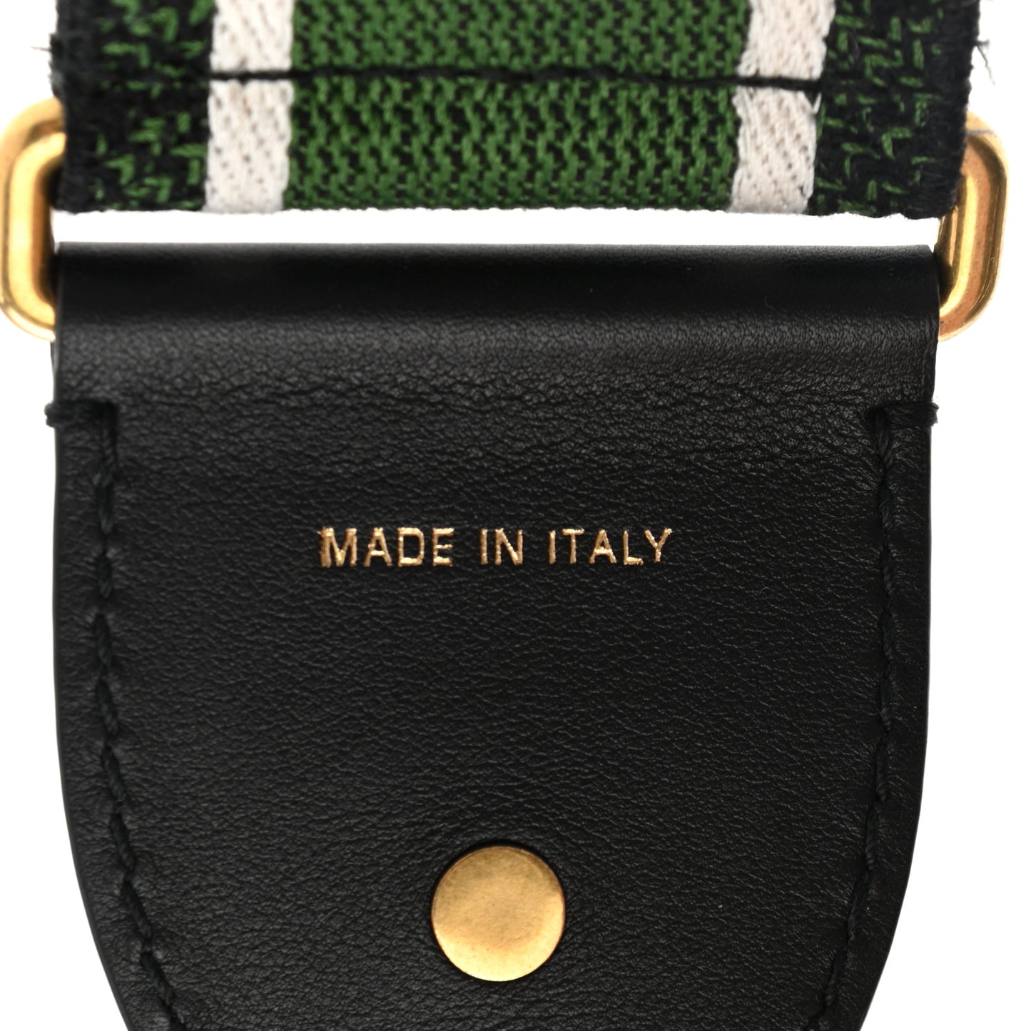 Canvas Embroidered Shoulder Strap Green