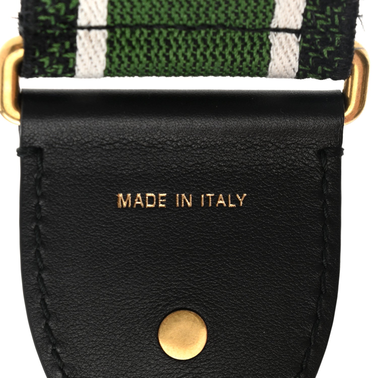 Christian Dior Canvas Embroidered Shoulder Strap Green 3 of 6