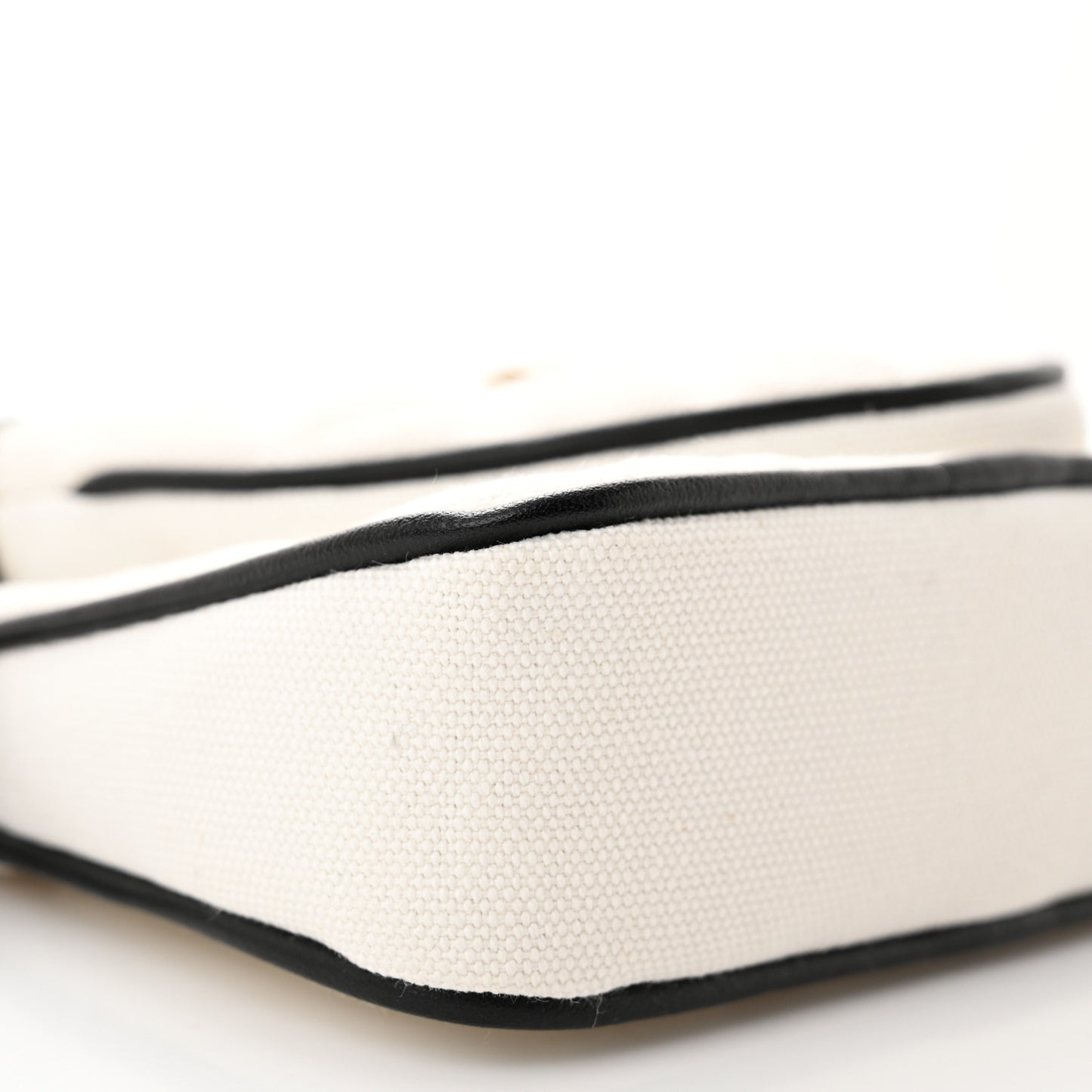 Canvas Calfskin Tennis Racket Mini Bag White Black