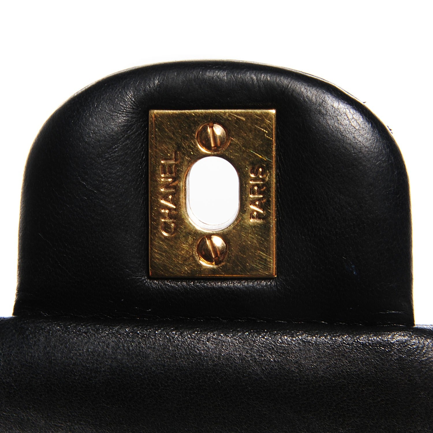 Chanel Lambskin Quilted Medium Double Flap Black 8 of 9