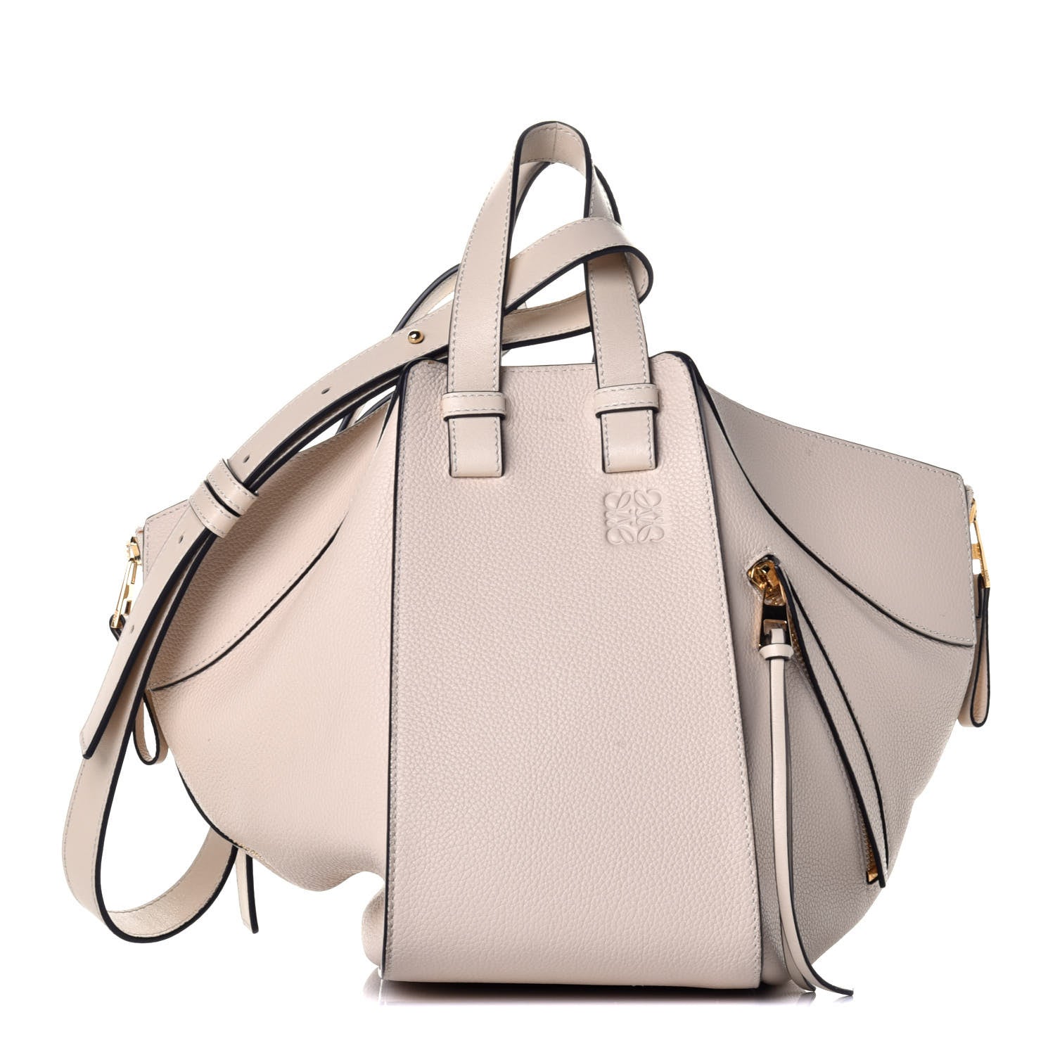 Loewe Grained Calfskin Small Hammock Shoulder Bag Neutral 1 of 8