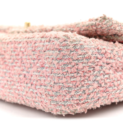 Chanel Tweed Medium Double Flap Pink 20 of 23