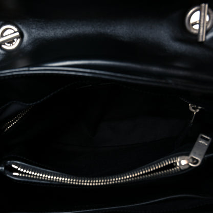 Saint Laurent Calfskin Y Quilted Monogram Medium Loulou Satchel Black 5 of 11