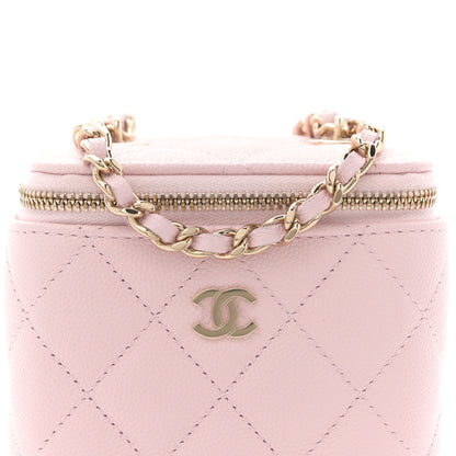Chanel Caviar Quilted Mini Vanity Case With Chain Light Pink 8 of 11