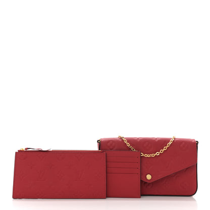 Louis Vuitton Empreinte Pochette Felicie Chain Wallet Scarlet 3 of 11