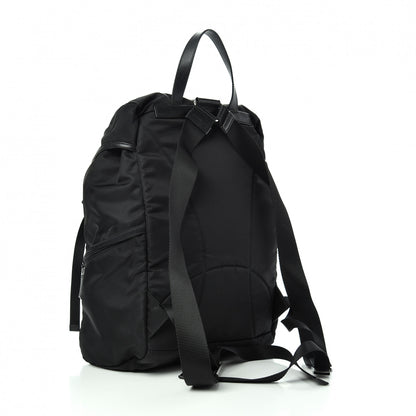 Prada Nylon Vela Saffiano Medium Cinch Backpack Black 3 of 9