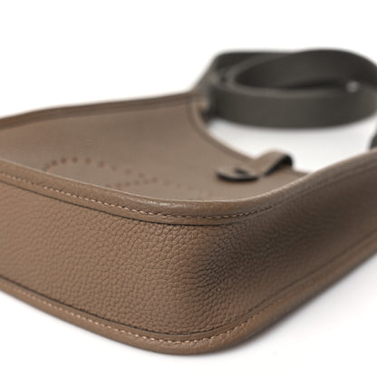 Hermes Taurillon Clemence Amazone Evelyne TPM Beige De Weimar Gris Etain 10 of 11