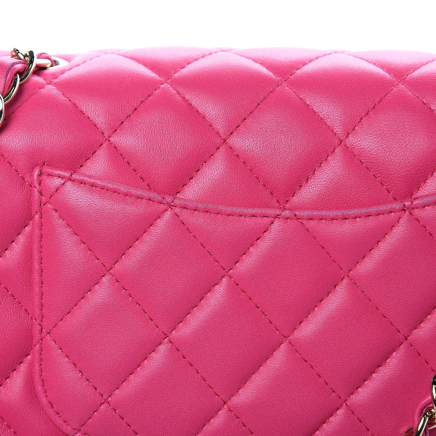 Chanel Lambskin Quilted Mini Rectangular Flap Fuchsia 10 of 11