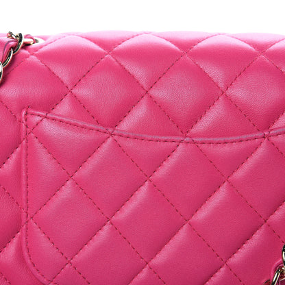 Chanel Lambskin Quilted Mini Rectangular Flap Fuchsia 10 of 11
