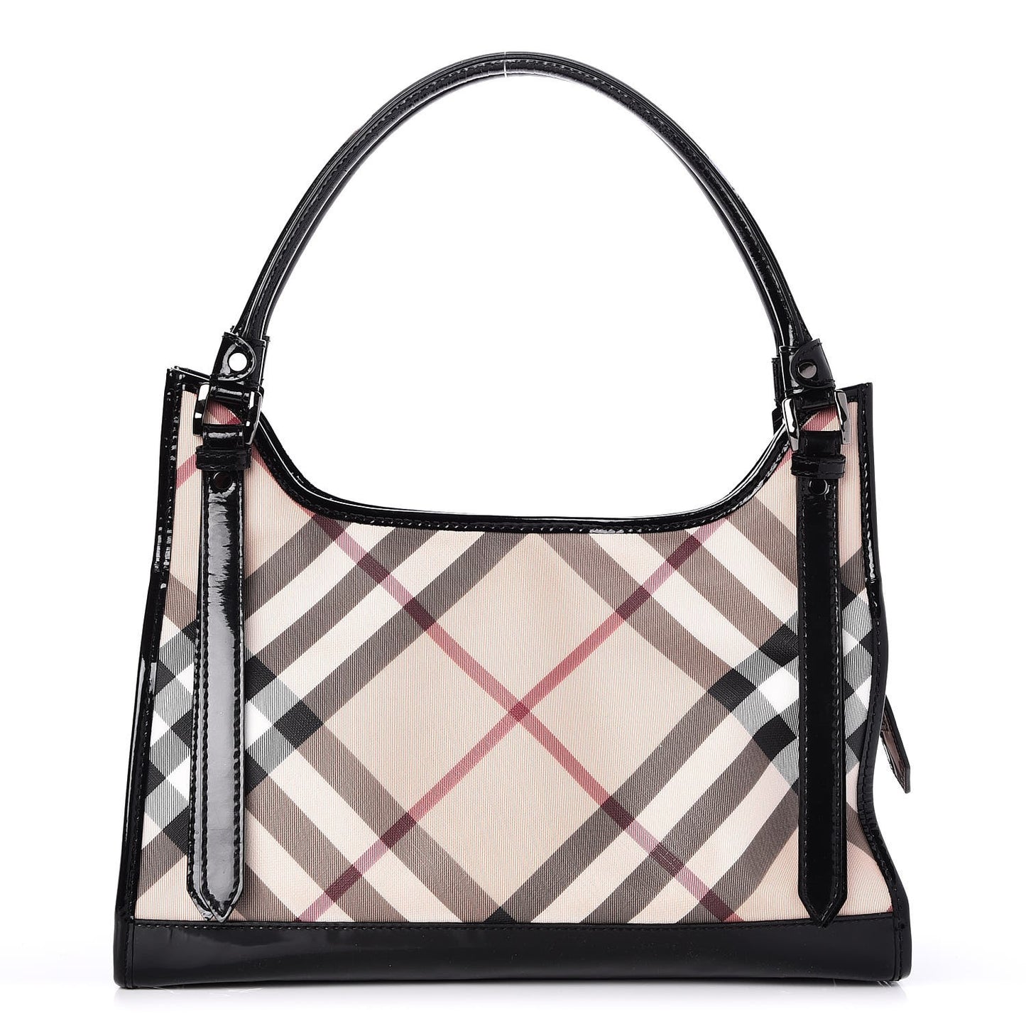Patent Trim Supernova Check Ashmore Tote Black