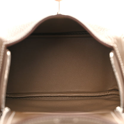 Hermes Taurillon Clemence Mini Lindy 20 Etoupe 5 of 11