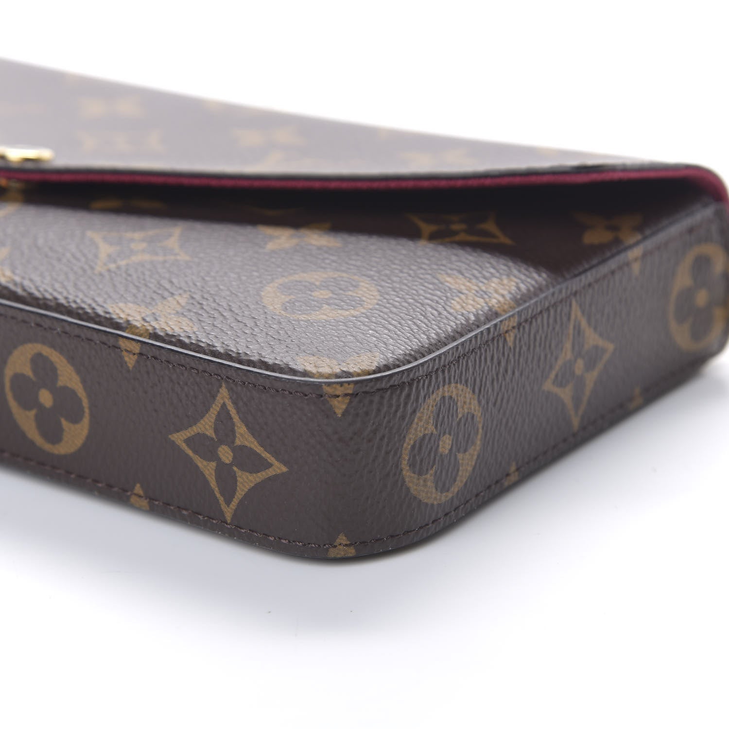 Louis Vuitton Monogram Pochette Felicie Chain Wallet Fuchsia 7 of 9