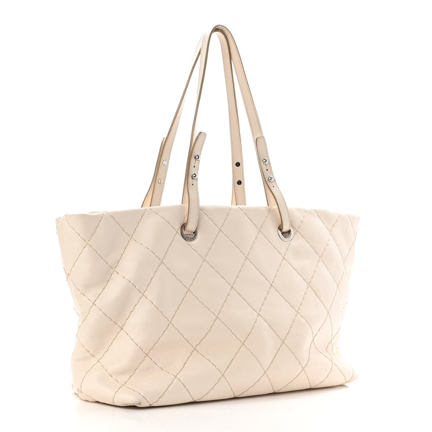 Chanel Glazed Calfskin Large On The Road Tote Beige Clair 3 of 12