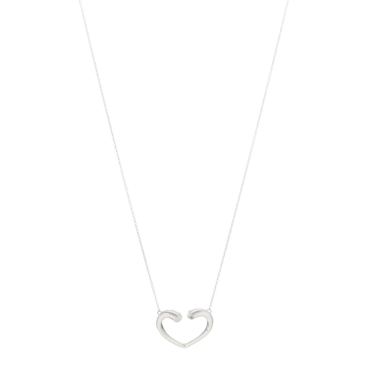 Tiffany Sterling Silver Paloma Picasso Tenderness Heart Pendant Necklace 1 of 4