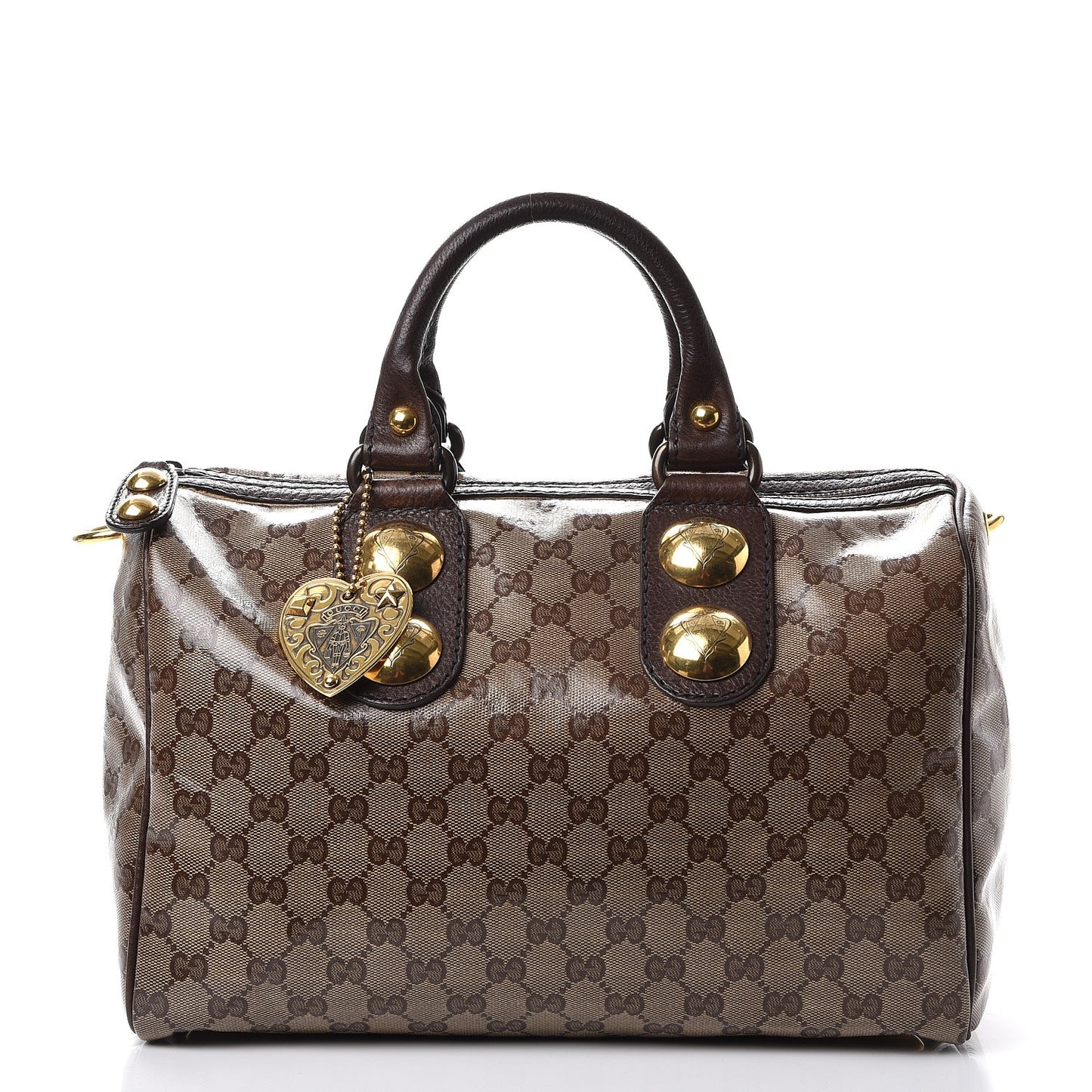 Crystal Monogram Medium Babouska Boston Dark Brown