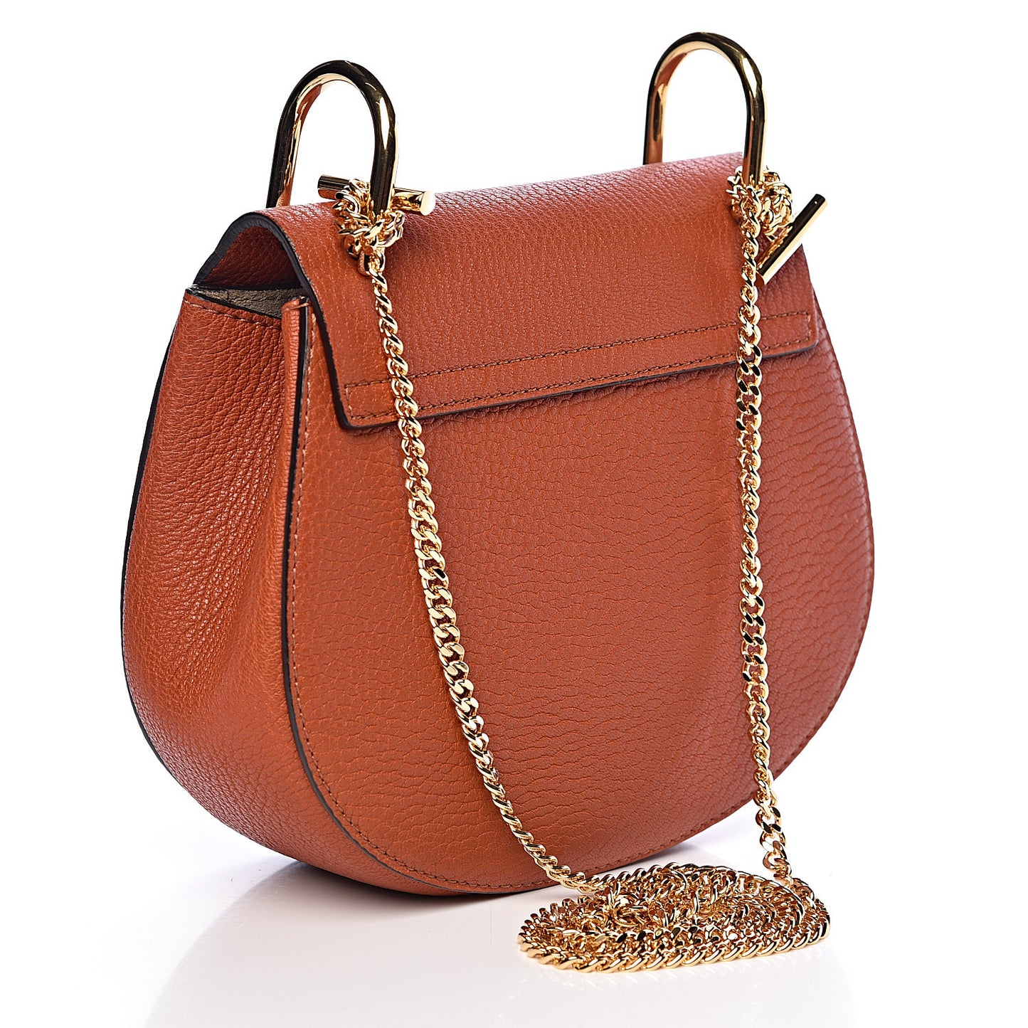 Grained Lambskin Mini Drew Shoulder Bag Foxy Orange
