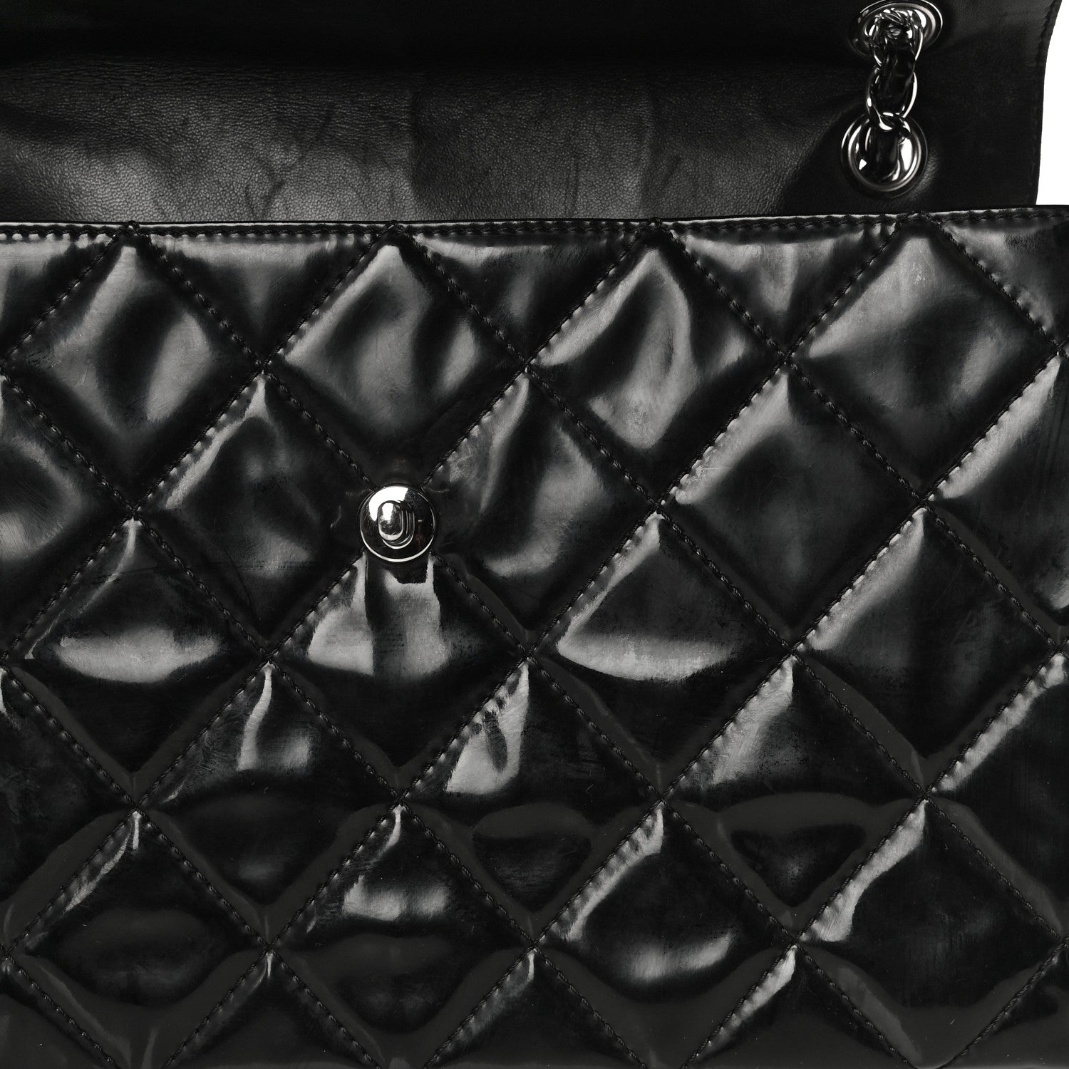 Chanel Vinyl Quilted In The Business Flap Bag Black 13 of 15