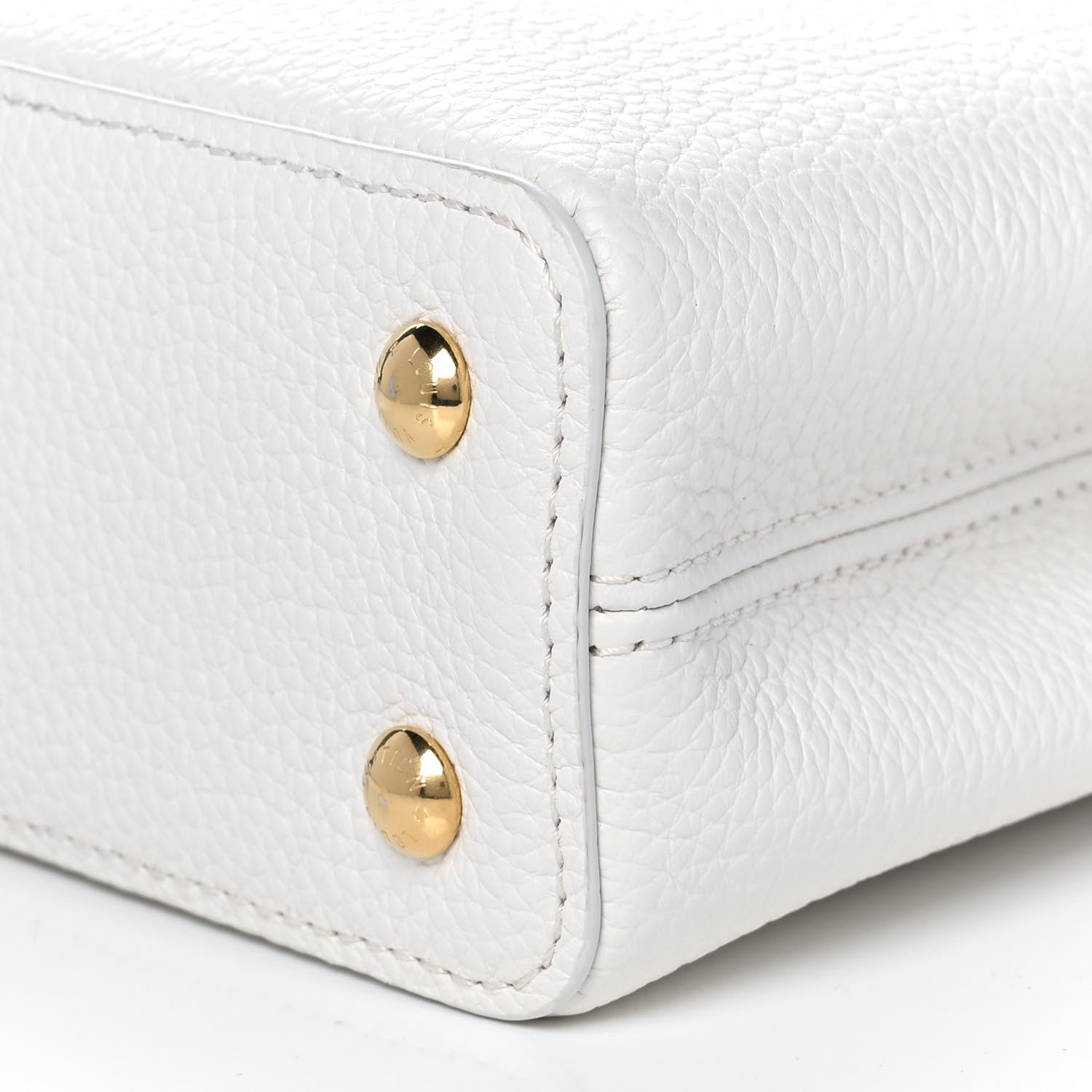 Louis Vuitton Taurillon Ayers Capucines Mini White Snow White 9 of 10