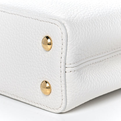 Louis Vuitton Taurillon Ayers Capucines Mini White Snow White 9 of 10