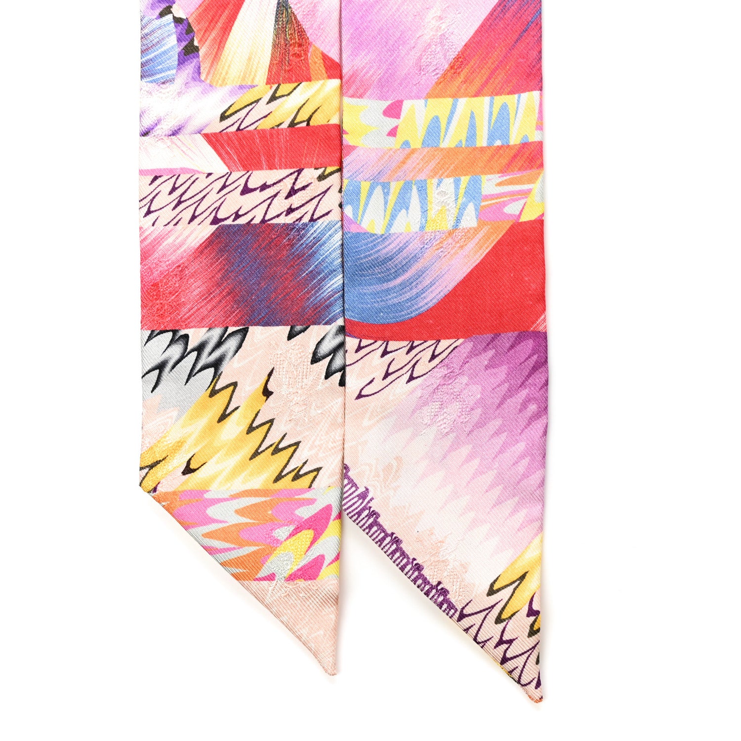 Hermes Silk All Over Marble Silk Twilly Rose Multicolor Ocre 2 of 4
