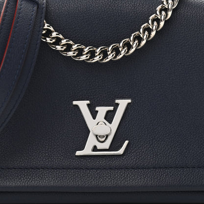 Louis Vuitton Calfskin Lockme II Chain Bag BB Marine Rouge 8 of 10