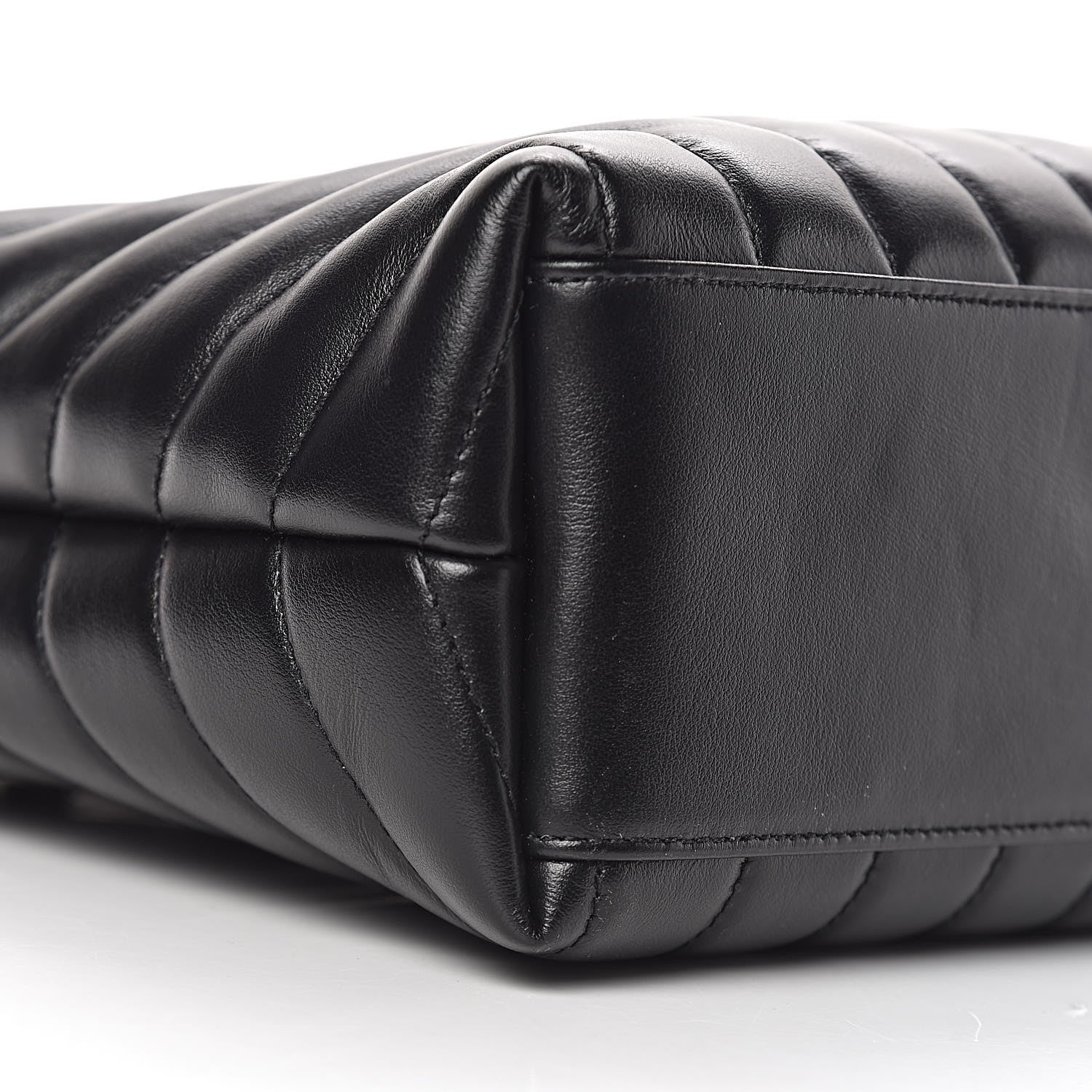 Saint Laurent Calfskin Y Quilted Monogram Small Loulou Shopper Black 5 of 11