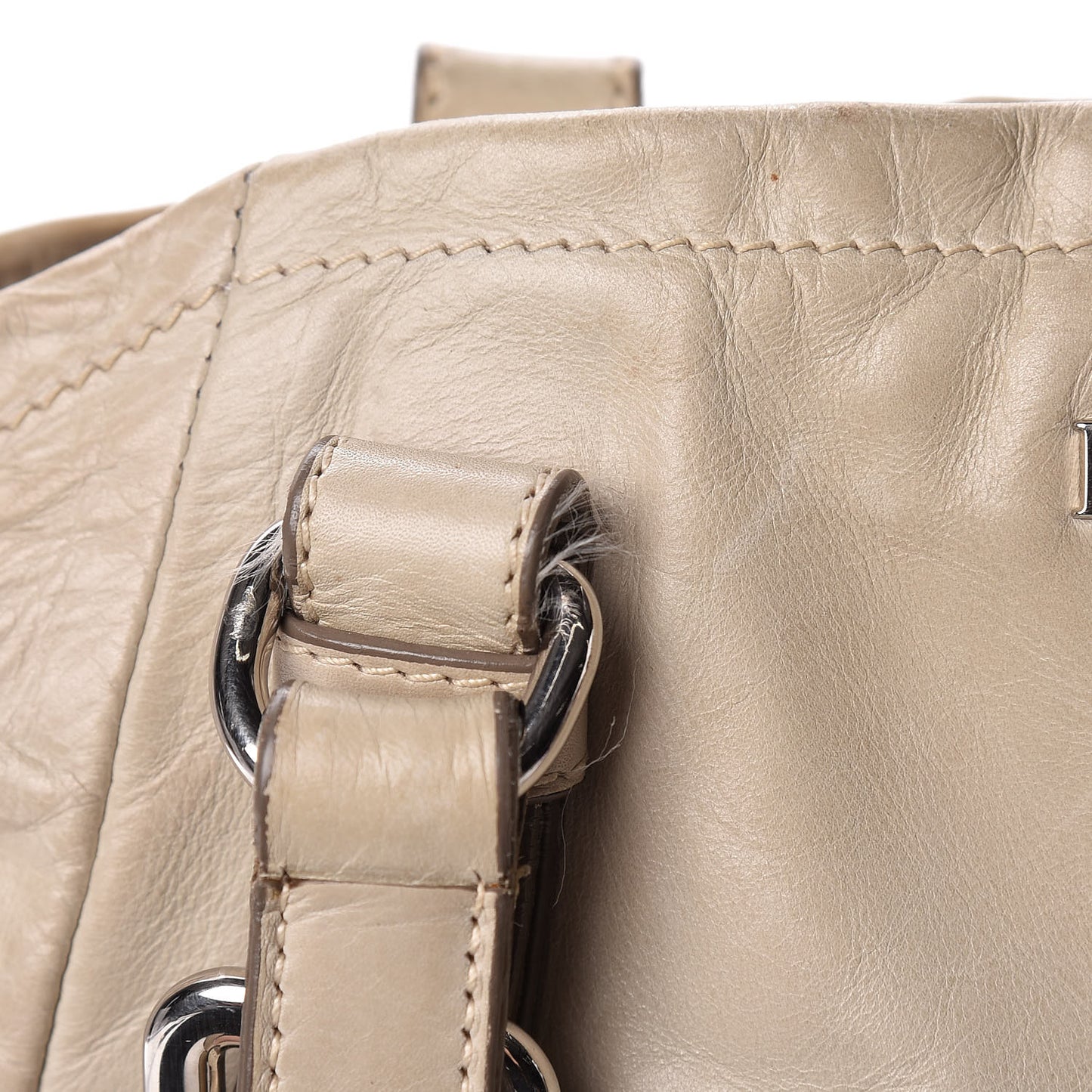 Vitello Shine Tote Ivory