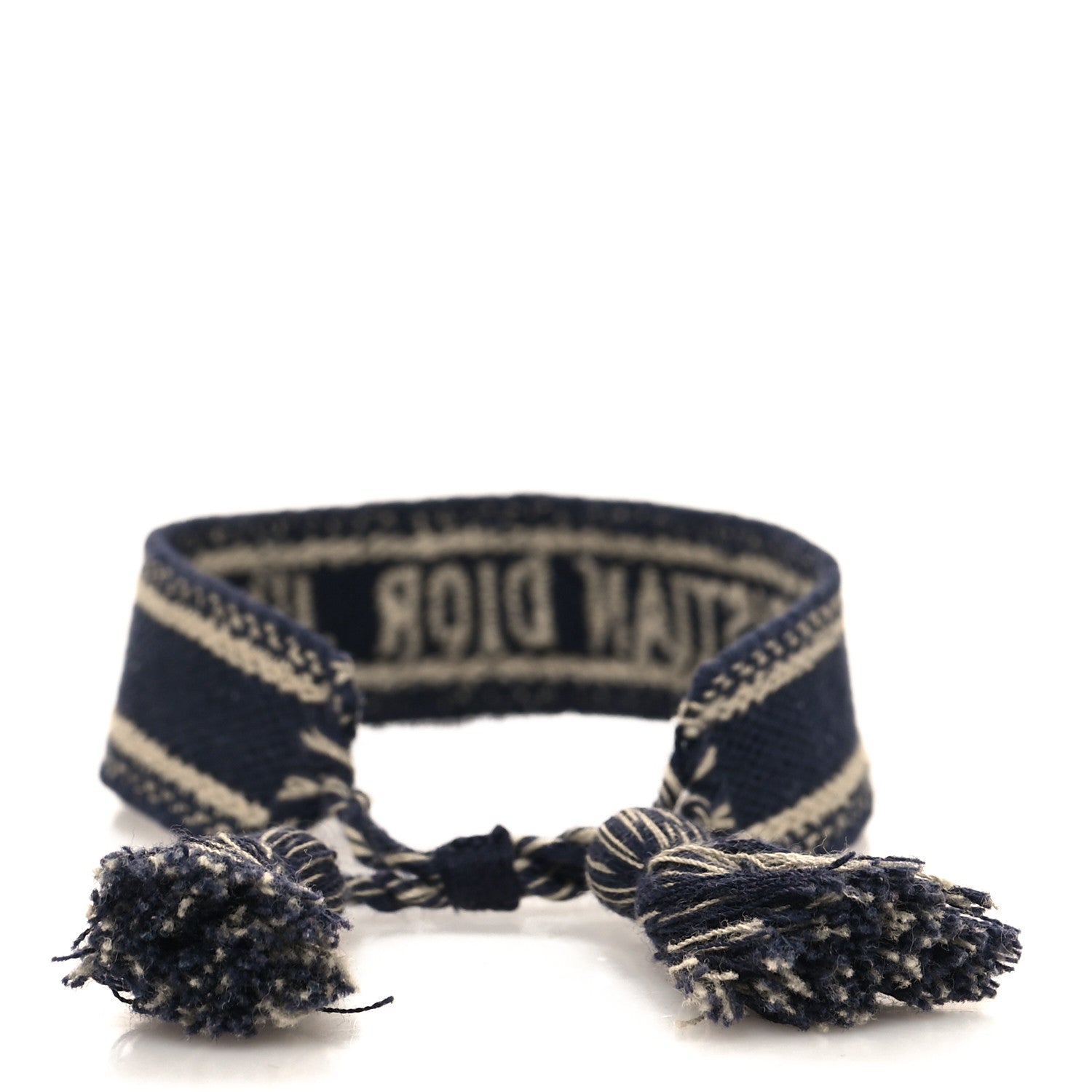 Christian Dior Woven Cotton J'Adior Friendship Bracelet Navy 3 of 3